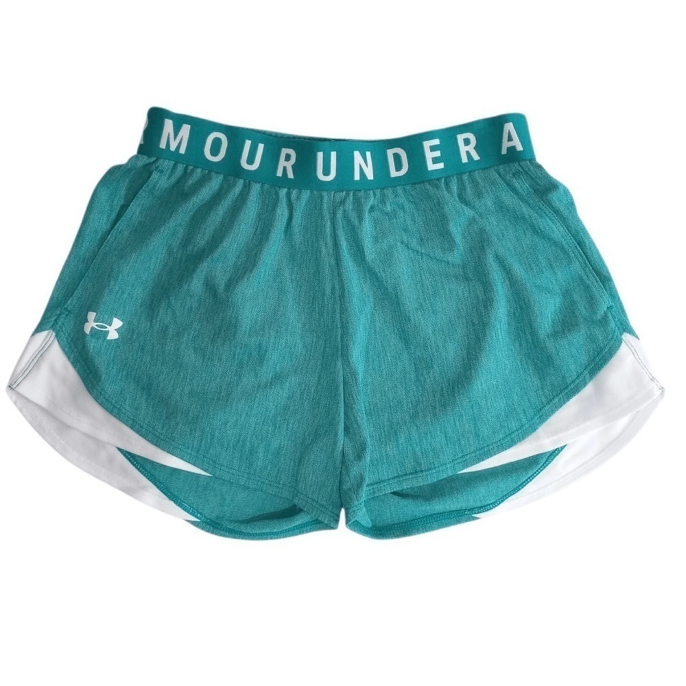 Under Armour Green Athletic Shorts with Retro Design - Picture 2 of 8